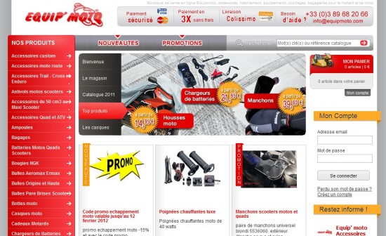 Site d'accessoires moto Equipmoto.fr